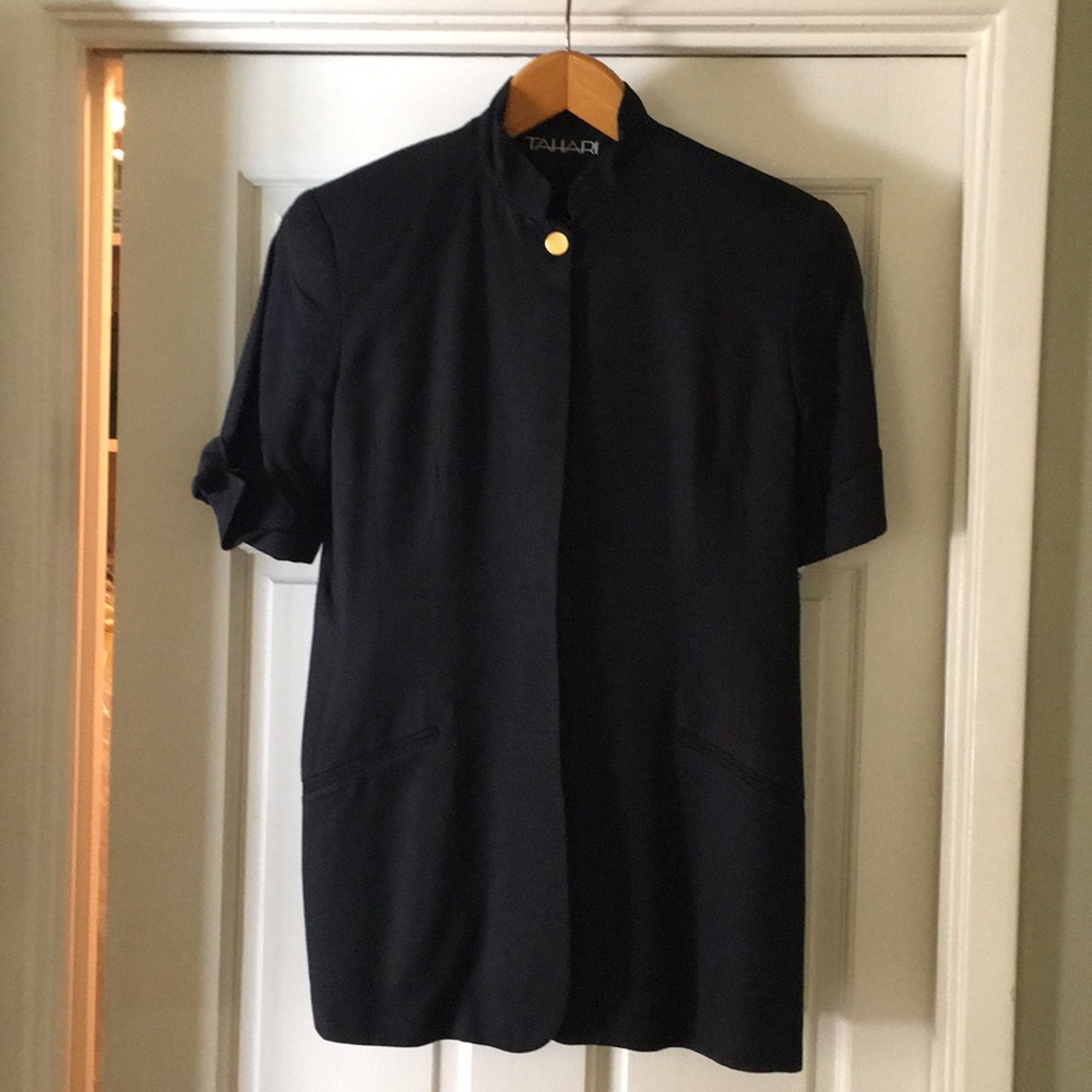 Tahari Black Jacket and Skirt